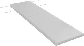 Outsunny Napernyő párna 196x63x6 cm Vászon napernyő matrac vízálló anyagú ülő- és háttámlap párnával Kert, Terasz, Erkély Világosszürke | Aosom