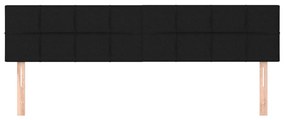 2 db fekete szövet fejtámla 100x5x78/88 cm