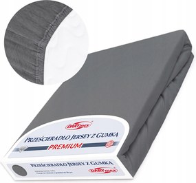 Gumis jersey lepedő Premium 37_szürke 120x200 Premium vastag 170g/m2
