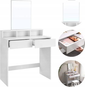 fésülködőasztal nagy tükörrel Neki 3 polc 2 Fiók stílusos sok hely