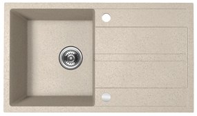 Kuchinox Viti, 1 rekeszes gránit mosogató 760x440x175 mm + szifon, bézs, LAV-SBX_411Y