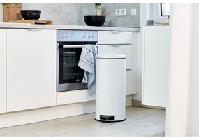 Fehér acél pedálos szemetes 30 l Leman – Wenko