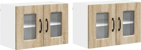 vidaXL Konyhaszekrény Kalmar 2 pcs Sonoma tölgy 60 x 31 x 40 cm