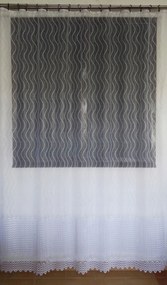 Mg Függöny jacquard 629/48 Fehér 250X250 M szalaggal