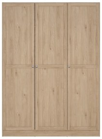 Natúr színű ruhásszekrény tölgyfa dekorral 147x200 cm Billund – Tvilum