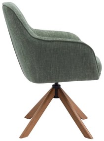 Zöld kárpitozott étkezőfotel szett 2 db-os Avola – Unique Furniture