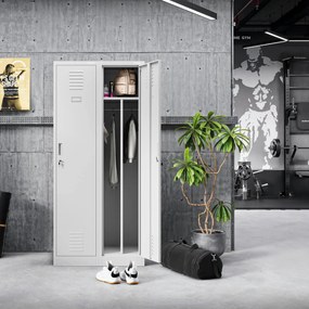 Fém BHP munkaszekrény szürke: KACPER 1 Plus