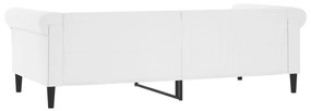 fehér műbőr kanapéágy 90 x 200 cm