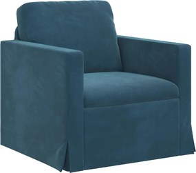 vidaXL Kanapé Kék 78 x 78 x 80 cm Bársony