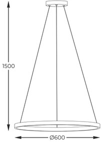 Zuma Line PEN89424-60BK - LED Csillár zsinóron HORIK LED/32W/230V 3000/4000/6000K