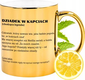 Arany Bögre Csillogó Papucs Nagypapa Ajándék Nyomtatott Fotóval