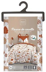 Fehér-terrakotta színű egyszemélyes pamut gyerek ágyneműhuzat 140x200 cm Roxy – douceur d'intérieur