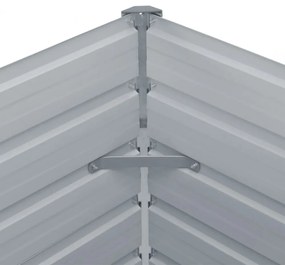 vidaXL antracitszürke horganyzott acél kerti magaságyás 160x80x45 cm