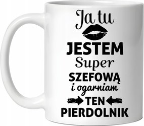Bögre Én Vagyok Itt Szuper Főnök Ajándék Születésnap Karácsony 330ml Csomagolás