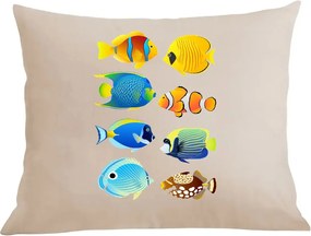 Párna párnahuzat Halak Akvárium nyomtatás