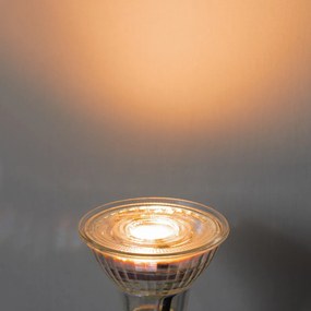 5 darabos GU10 50 mm-es, 3 lépésben dimmelhető Kelvin LED izzókészlet, átlátszó, 4,5 W, 380 lm, 2000-2700 K