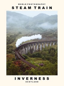 Művészeti fotózás Steam Train (Inverness, Scotland), (30 x 40 cm)