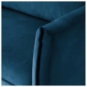 Sötétkék bársony kanapé 203 cm Juli – Ropez