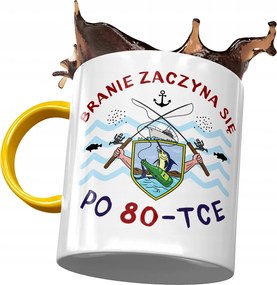 Sárga Bögre Születésnapra 80 80-es 80-as Ajándék Nyomtatott Fotóval