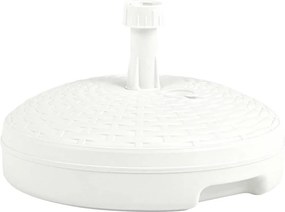 vidaXL homokkal/vízzel tölthető fehér műanyag rattan ernyőtalp 20 L