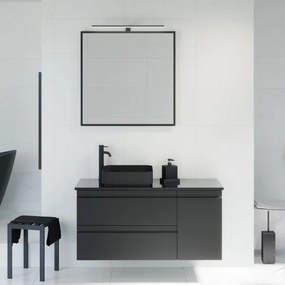 BATH DELUXE 01-080-05-02-00 - Fürdőszoba tükör BORGSTED 80x80 cm fekete