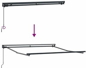 Behúzható napellenző Sárga és narancs 350x250 cm szövet