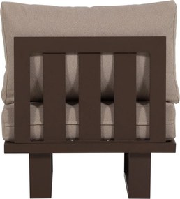 Barna fém-párnázott kerti fotel Bear – WOOOD