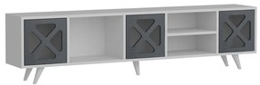 TV szekrény Sinef - White , Anthracite