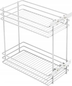Movix Gtv Oldalsó Drótkosár 250-ES Szekrényhez L+p Vezetősínekkel Fehér