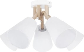 TK LIGHTING 666 VAIO Modern Mennyezeti Lámpa Fehér, Világos Fa E27 IP20