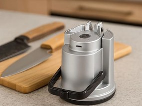 Elektromos kés- és ollóélező motoros csiszolótechnológiával és USB töltéssel - VERK