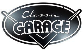 Vidám Fal Fából készült fali dekoráció Classic garage fekete