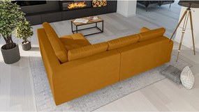 Mustársárga sarokkanapé (jobb oldali) Ariella – Ropez