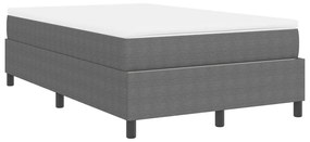 Box Spring Ágy Matrac Világosszürke 120x200 cm Kordbársony Anyag