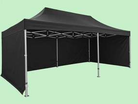 Party sátor 8 × 4 m PROFI HEXA, Fekete