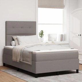 Box Spring Ágy Matraccal Taupe 120x200 cm Szövet