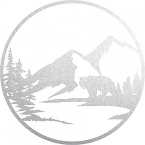 Fából készült falikép medve sziluett - természet - VIZZY