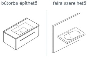 CeraStyle SHARP - BAL CSAPLYUKAS - porcelán mosdókagyló - 50 x 25 cm