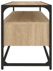 sonoma tölgy színű szerelt fa TV-szekrény 100 x 35 x 45 cm