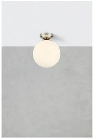 Fehér-ezüstszínű mennyezeti lámpa üveg búrával Stintino – Markslöjd