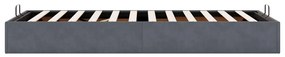 Ottomán ágykeret matrac nélkül Sötétszürke 90x190 cm Velvet