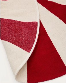 Piros-fehér pamutkeverék gyerek szőnyeg ø100 cm Wirla – Kave Home