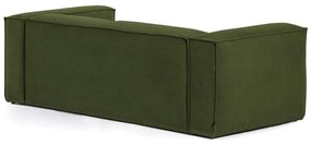 Blok sötétzöld kordbársony kanapé - Kave Home