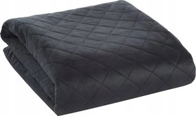 Dekoratív ágytakaró Luiz 170x210 fekete, geometrikus mintával