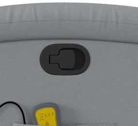 világosszürke szövet dönthető masszázsfotel