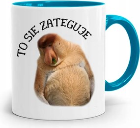 Kék Hordozós Bögre Janusz Ezt Viselje fényképes nyomattal