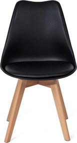 AVENBERG SKANDI 4db Étkezőszék - szett, fekete