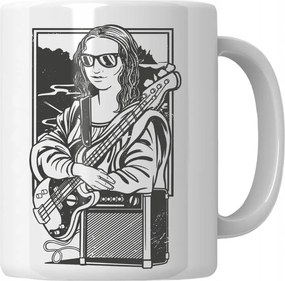 Mona Lisa bögre basszusgitárral Ajándék Művészet Rajongóknak Ajándék 18-99