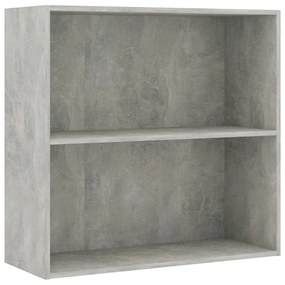 2 szintes betonszürke forgácslap könyvszekrény 80x30x76,5 cm