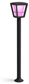 Philips Hue Econic kültéri fekete LED állólámpa, White and Color Ambiance, 15W, 1150lm, RGBW 2000-6500K, IP44, 1744230P7